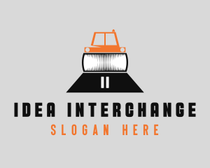 Construction Road Roller logo design