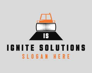 Construction Road Roller logo design