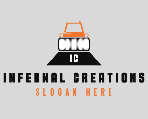 Construction Road Roller logo design