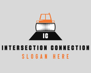 Construction Road Roller logo design