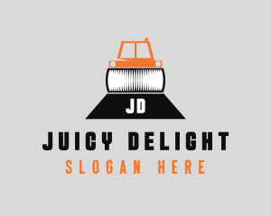 Construction Road Roller logo design