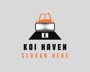 Construction Road Roller logo design