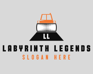 Construction Road Roller logo design