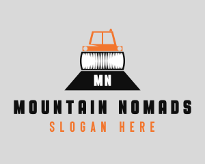 Construction Road Roller logo design