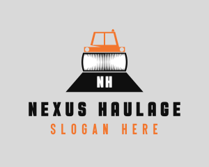 Construction Road Roller logo design