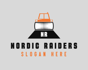 Construction Road Roller logo design