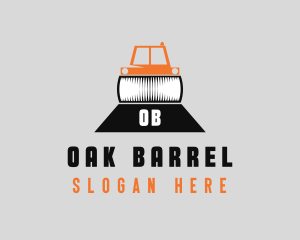 Construction Road Roller logo design