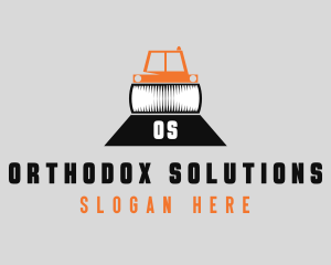 Construction Road Roller logo design