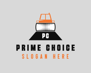 Construction Road Roller logo design