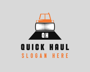 Construction Road Roller logo design