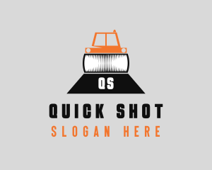 Construction Road Roller logo design