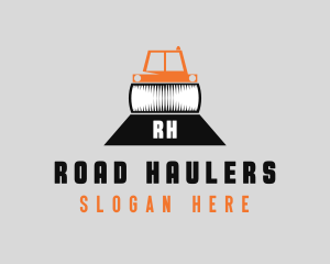 Construction Road Roller logo design