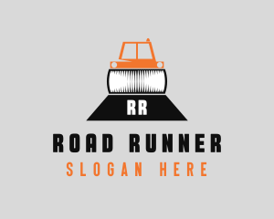 Construction Road Roller logo design