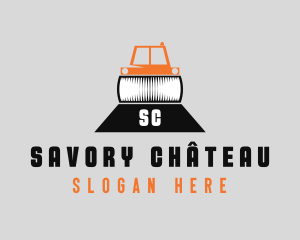 Construction Road Roller logo design