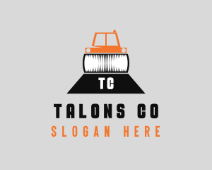 Construction Road Roller logo design