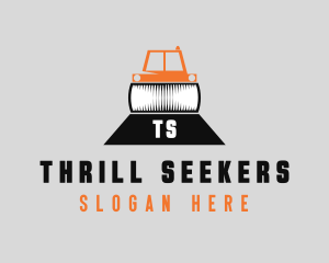 Construction Road Roller logo design