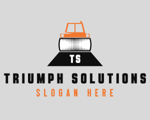 Construction Road Roller logo design