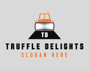 Construction Road Roller logo design