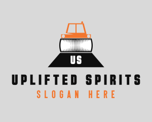 Construction Road Roller logo design