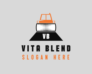 Construction Road Roller logo design