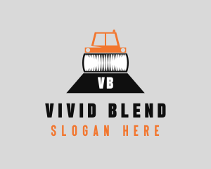 Construction Road Roller logo design