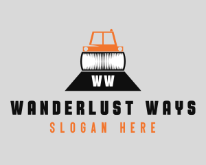 Construction Road Roller logo design