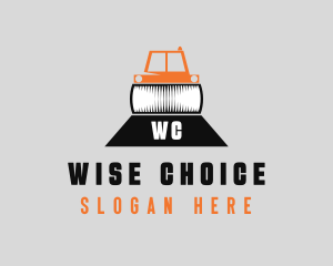 Construction Road Roller logo design