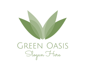 Green Nature Leaves logo design