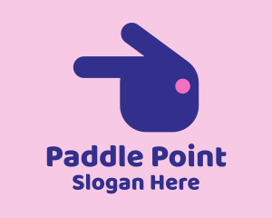 Pointing Rabbit Head  logo design