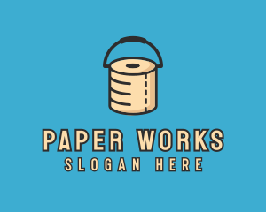 Toilet Paper Bucket logo design