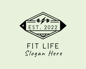 Fitness Barbell Gym logo design