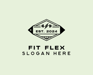 Fitness Barbell Gym logo design