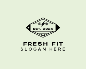 Fitness Barbell Gym logo design