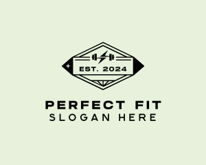 Fitness Barbell Gym logo design