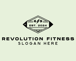 Fitness Barbell Gym logo design