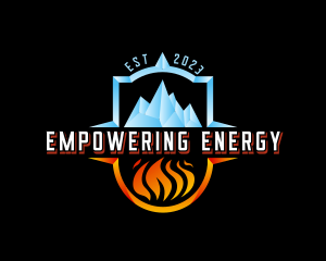 Cooling Ice Fire logo design