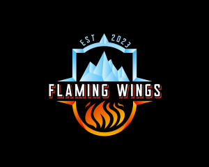 Cooling Ice Fire logo design