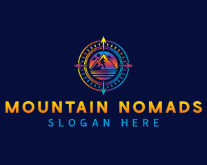 Mountain Travel Compass logo design