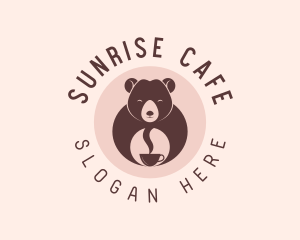 Cup Bear Cafe logo design