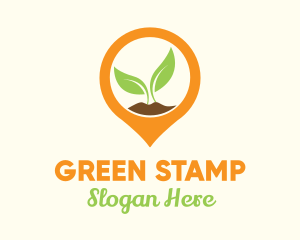 Plant Location Pin logo design