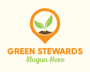 Plant Location Pin logo design