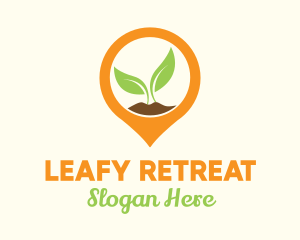 Plant Location Pin logo design