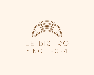 Brown Croissant Bakery logo design