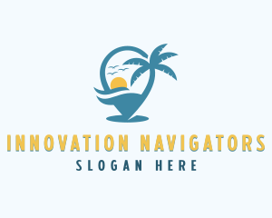 Tropical Vacation Destination logo design