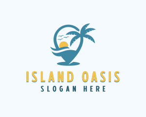 Tropical Vacation Destination logo design