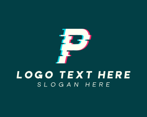 Anaglyph Tech Letter P logo