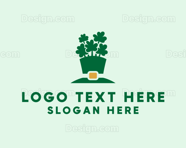 Leprechaun Clover Hat Logo