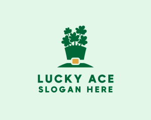 Leprechaun Clover Hat  logo design