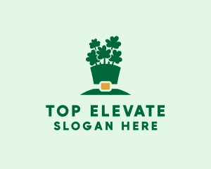 Leprechaun Clover Hat  logo design