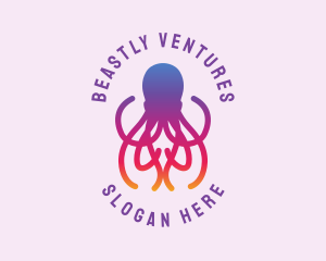 Octopus Tentacle Sea Creature logo design